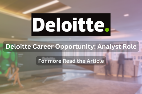 Deloitte Career Opportunity