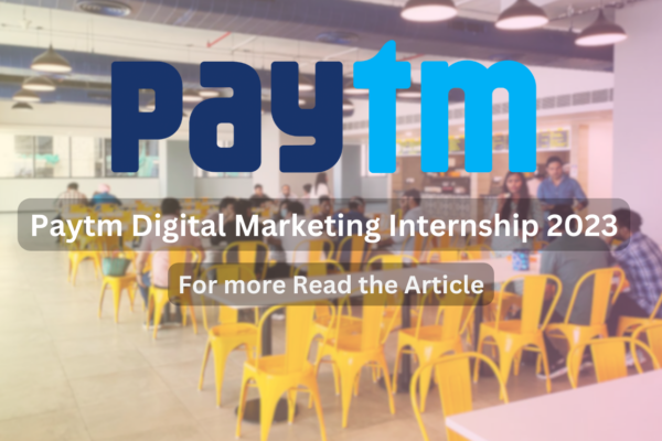 Paytm Digital Marketing Internship 2023