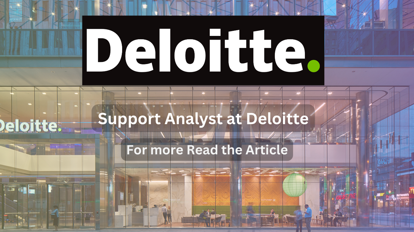 Support Analyst at Deloitte